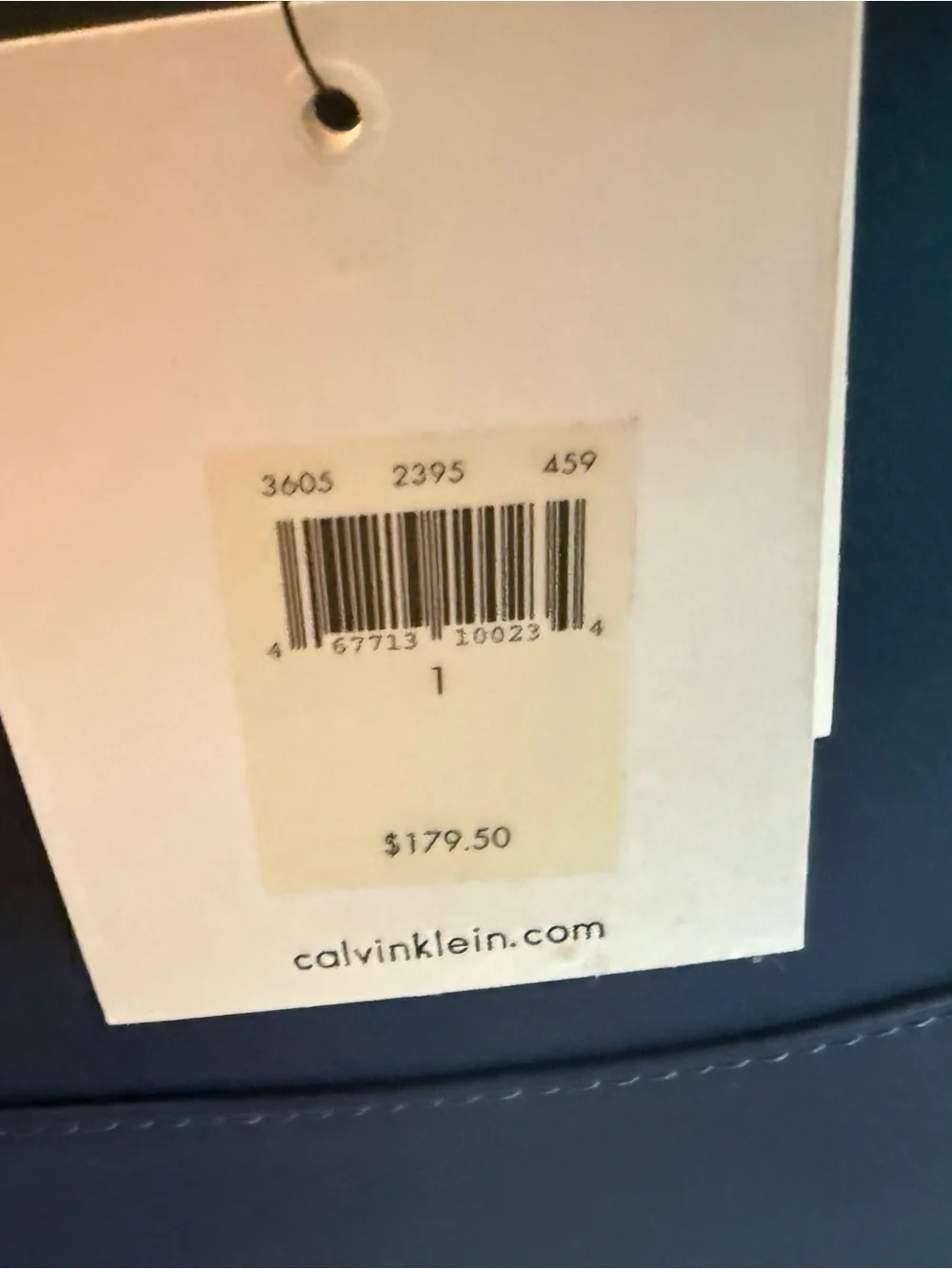 Calvin Klein Cobalt Blue Leather Top-Handle Satchel with Gold Hardware